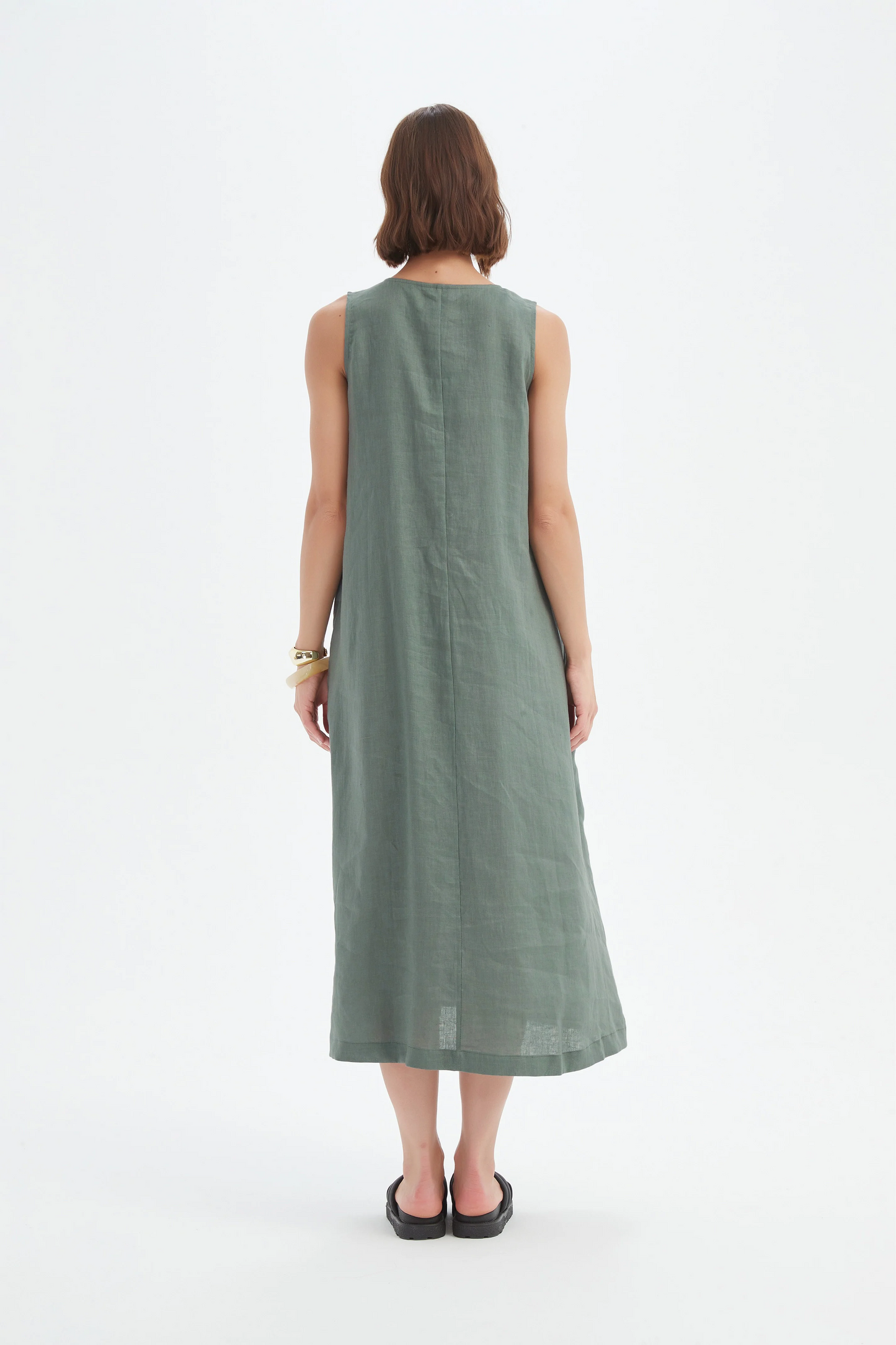 Tirelli Inverted Pleat Dress - Petrol