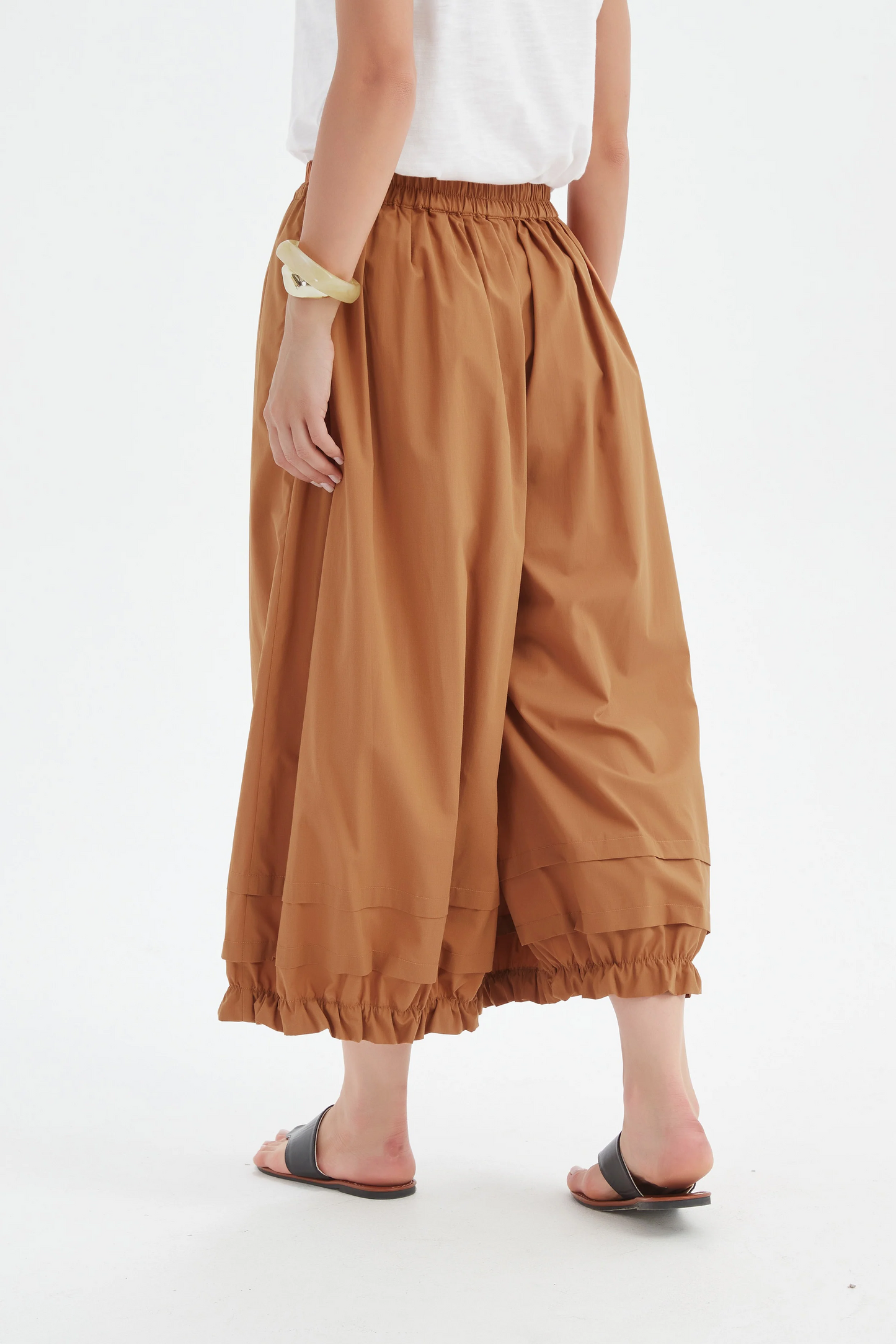 Tirelli Ruffle Cuff Easy Pant - Russet