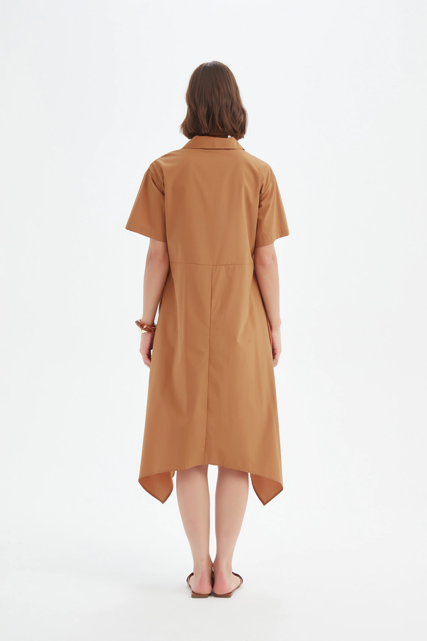 Tirelli Hanky Hem Shirt Dress - Russet