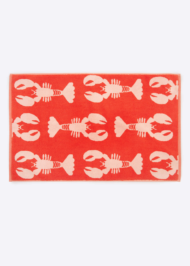 Anorak Organic Cotton Towels - Lobster