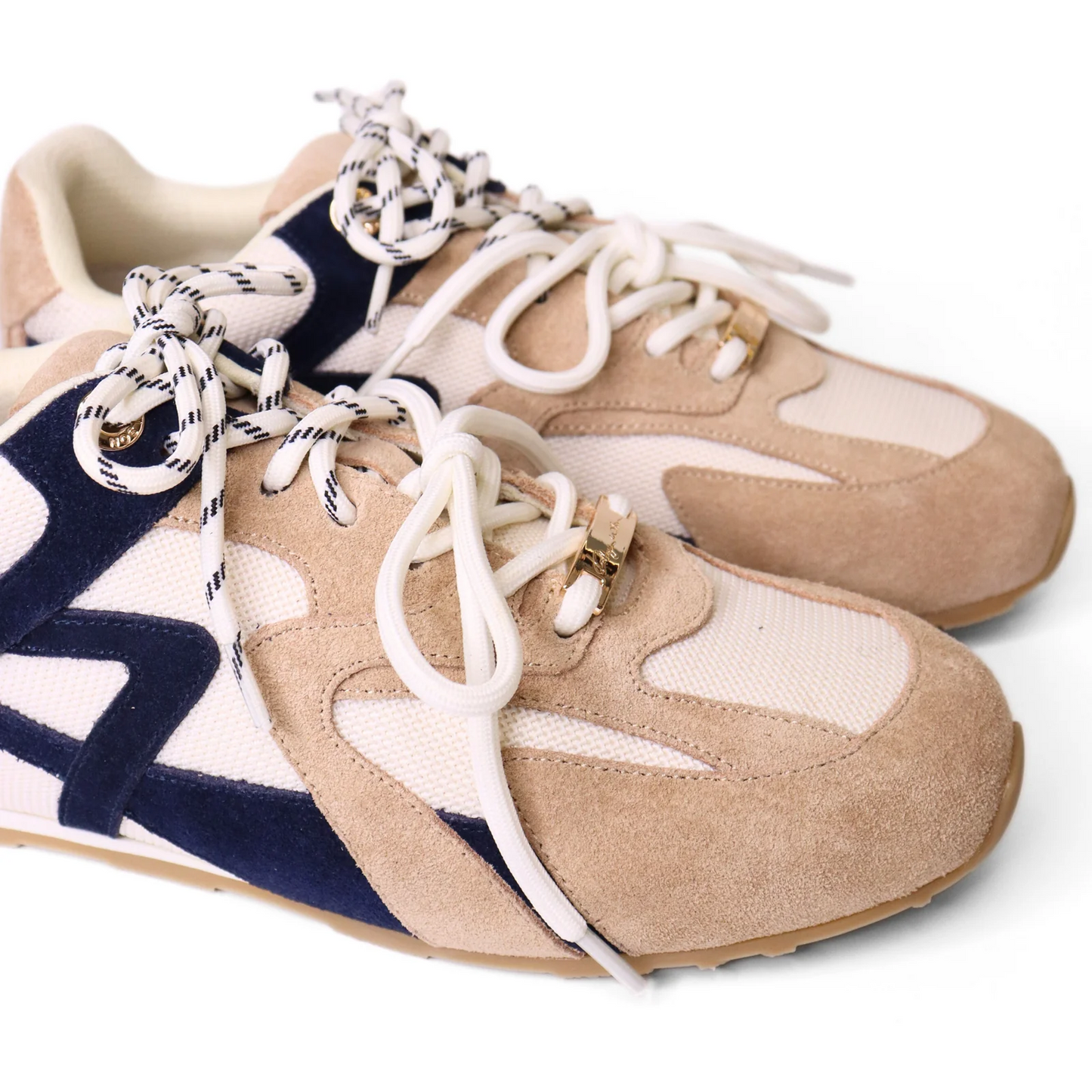Kathryn Wilson Bella Sneaker - Stone/Beige/Navy