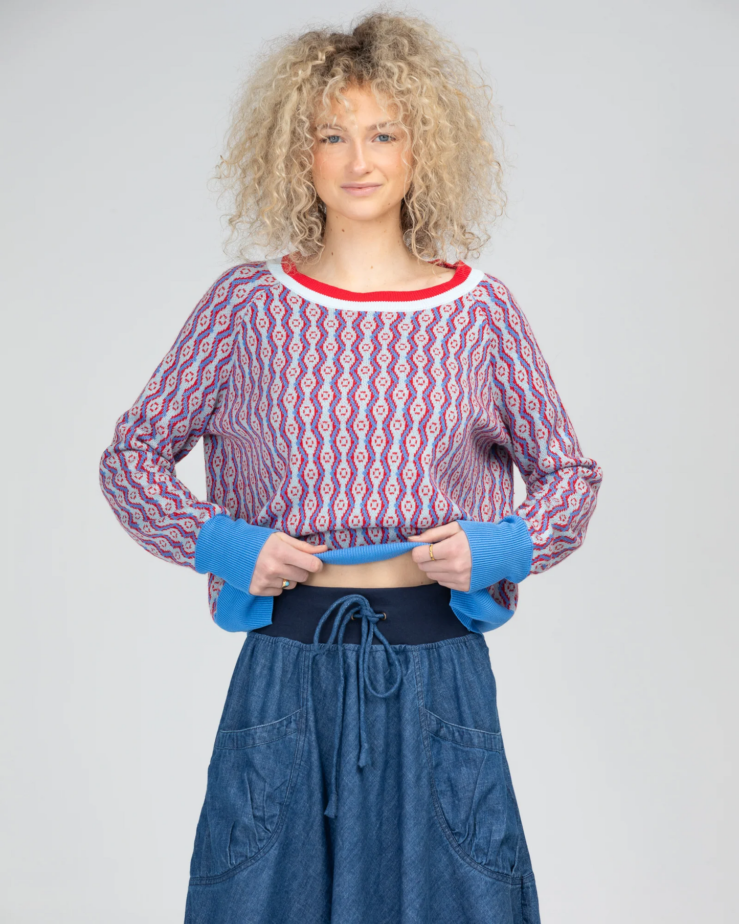 Boom Shankar Guru Skirt - Mid Wash Denim