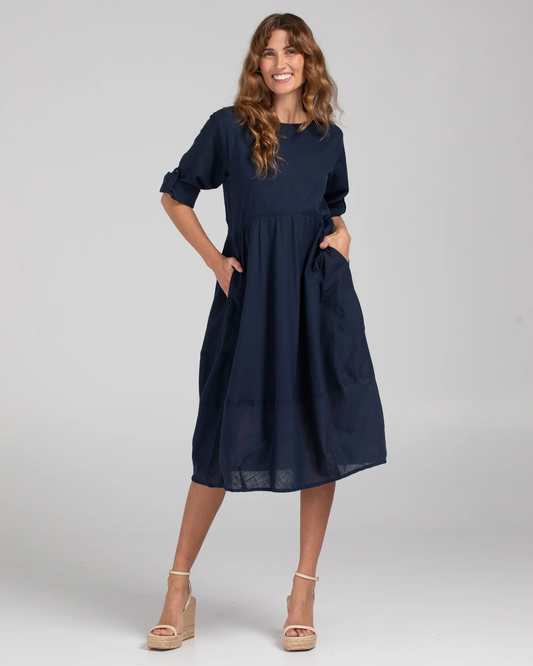 Boom Shankar Guru Dress - Navy