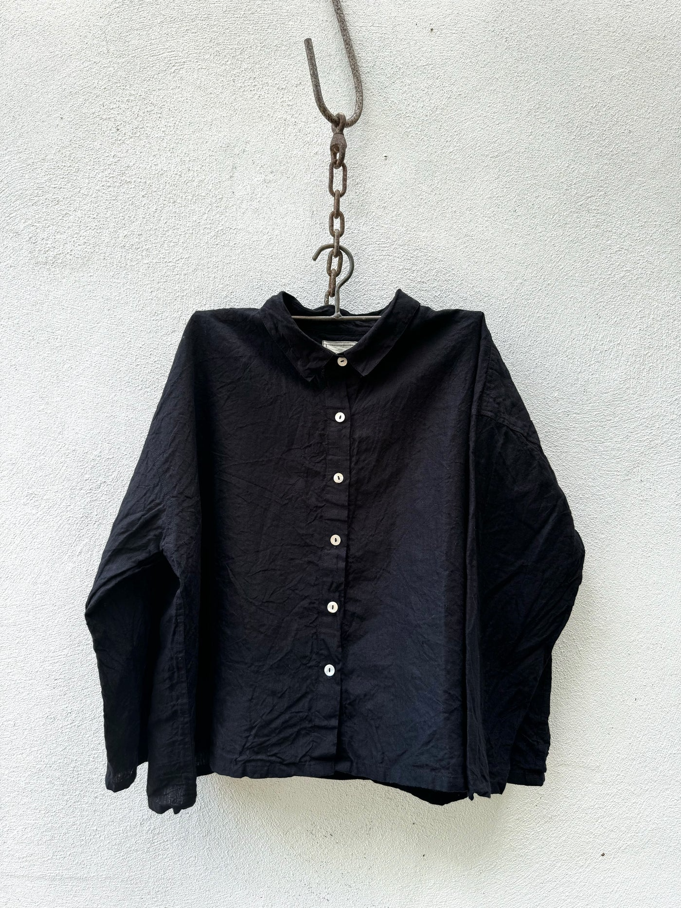 Meg By Design Libby Linen Shirt - Black