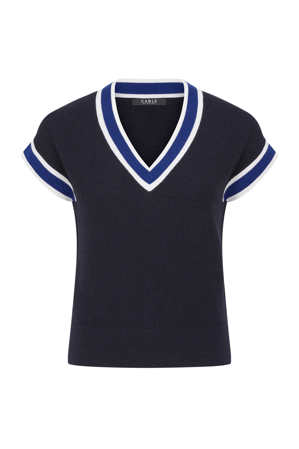 Cable Tribeca Merino Top - Midnight Navy