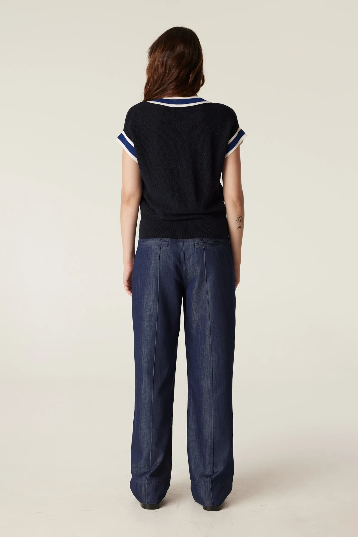 Cable Tribeca Merino Top - Midnight Navy