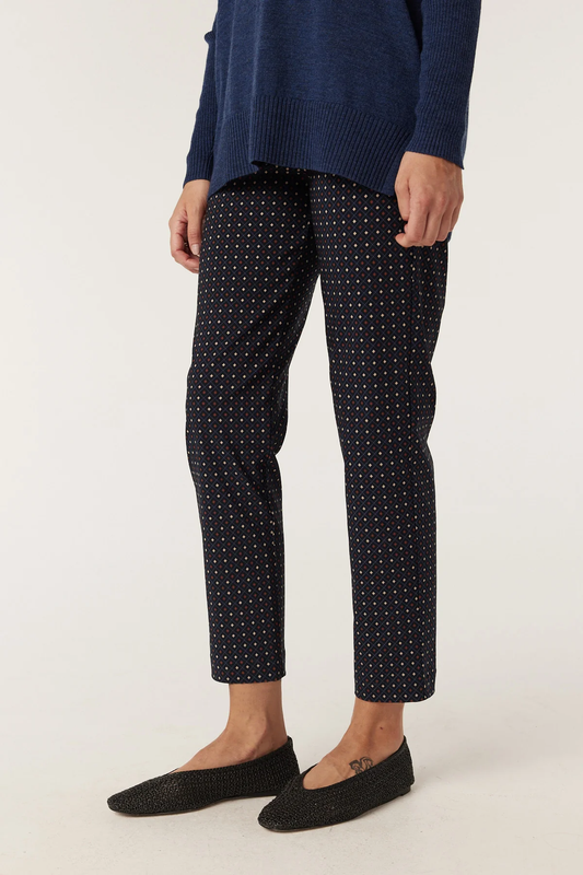Cable Bell Geo Pant - Navy Diamond