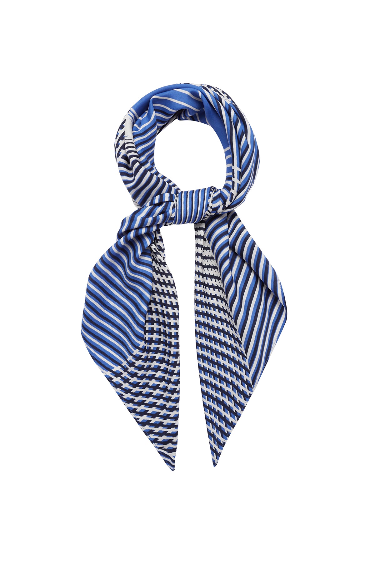 Cable Swirl Scarf - Blue Swirl