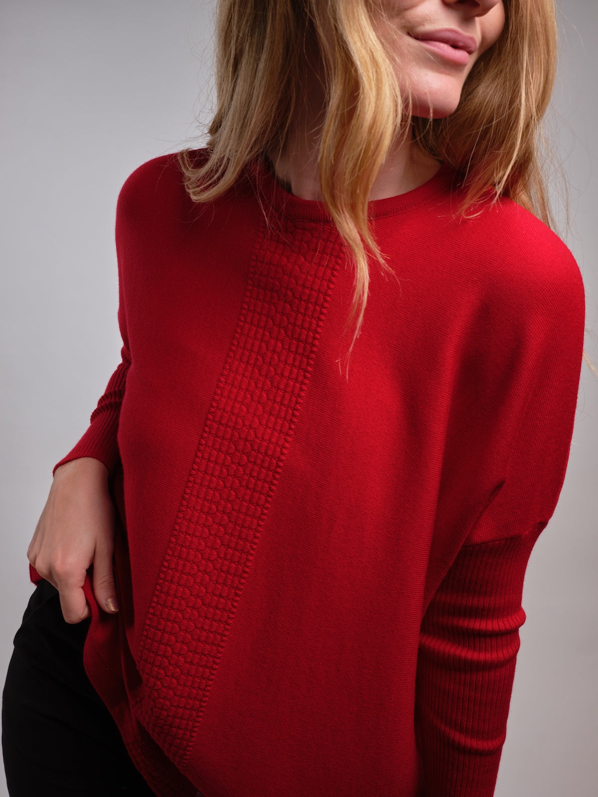 Country Laine Merino Swing Sweater - Ruby Red
