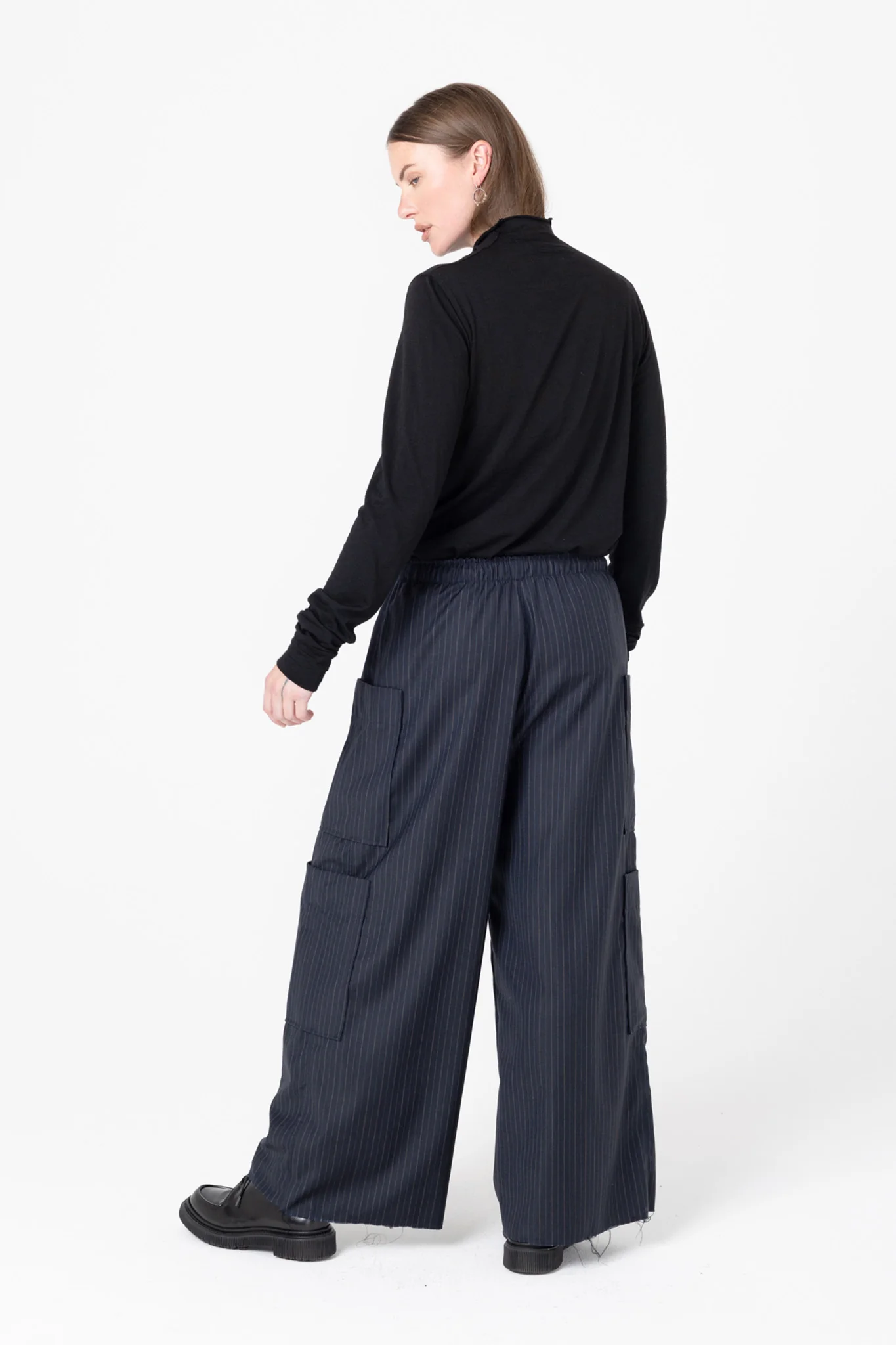 Company of Strangers Boredroom Trackie - Charcoal Stripe