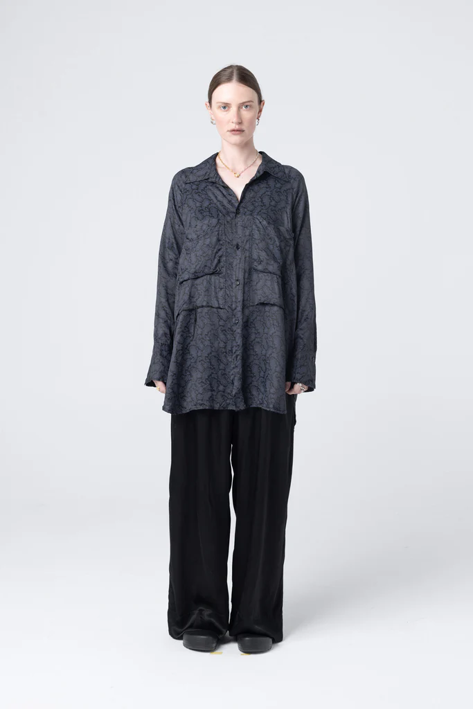 Company of Strangers Perfect Day Shirt - Black Paisley