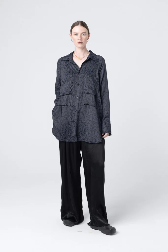 Company of Strangers Perfect Day Shirt - Black Paisley