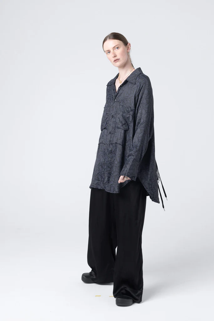 Company of Strangers Perfect Day Shirt - Black Paisley