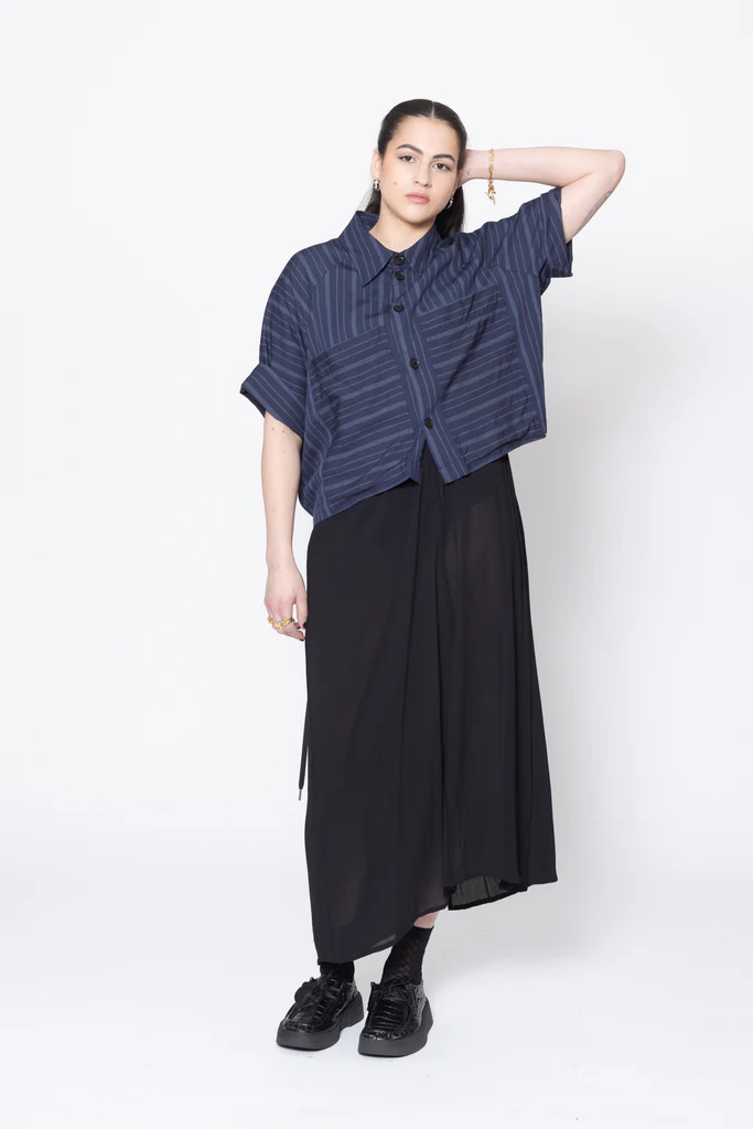 Company Of Strangers Admiration Shirt - Navy Stripe