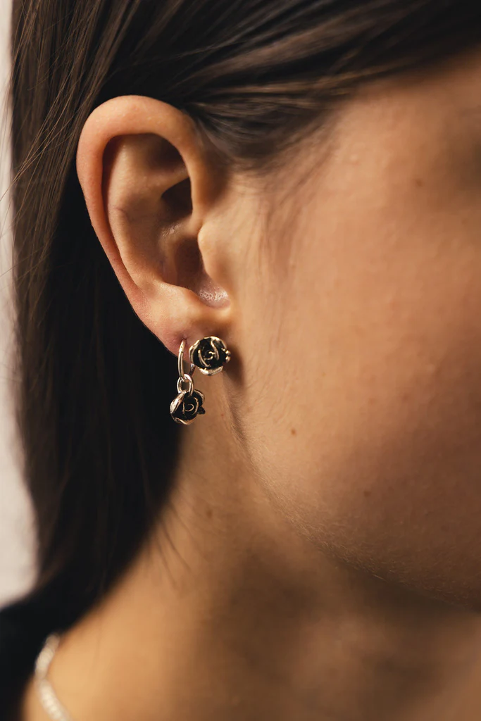 Company Of Strangers Rose Bud Earrings - Sterling Silver