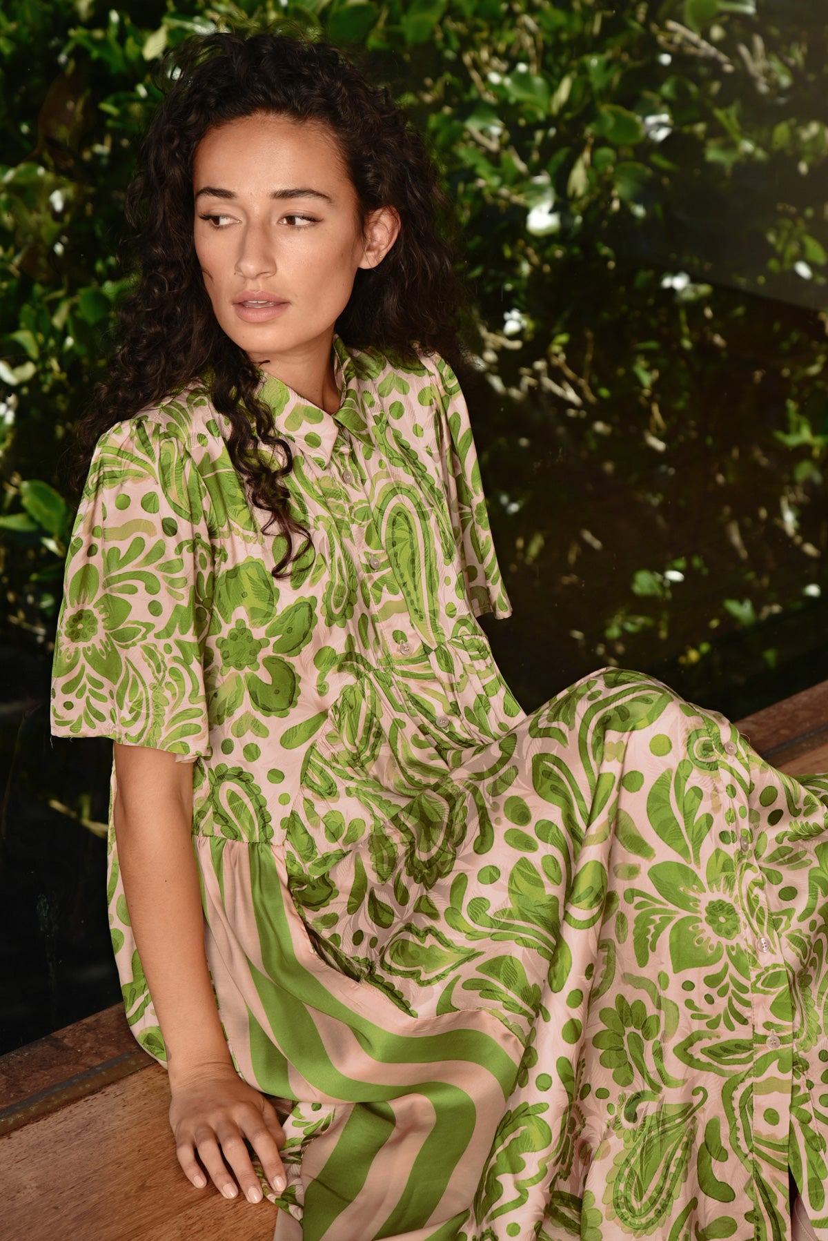 Cooper Made For Each Other Dress - Blush/Green Floral