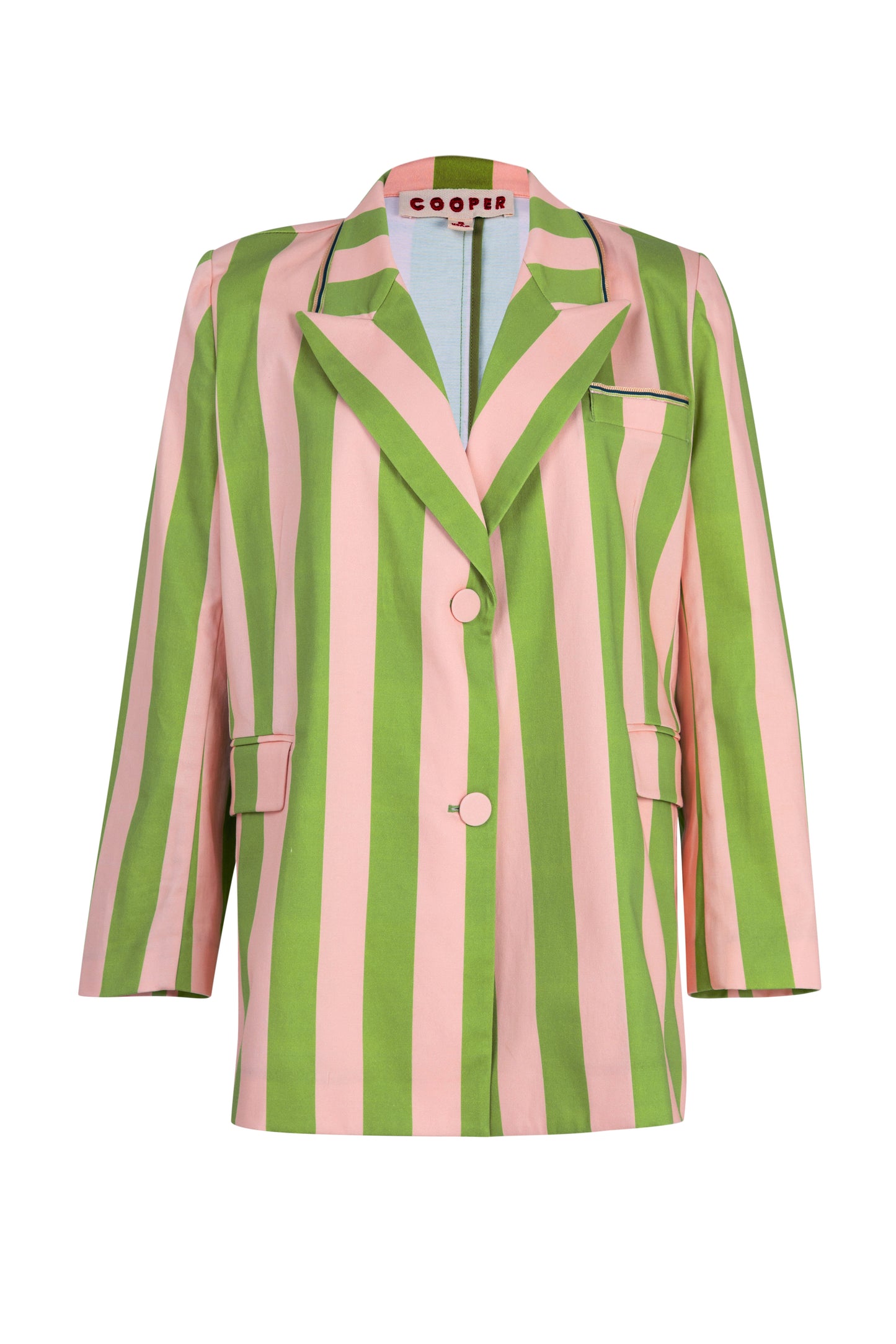 Cooper Blazer of Glory Jacket - Blush/Green Stripe