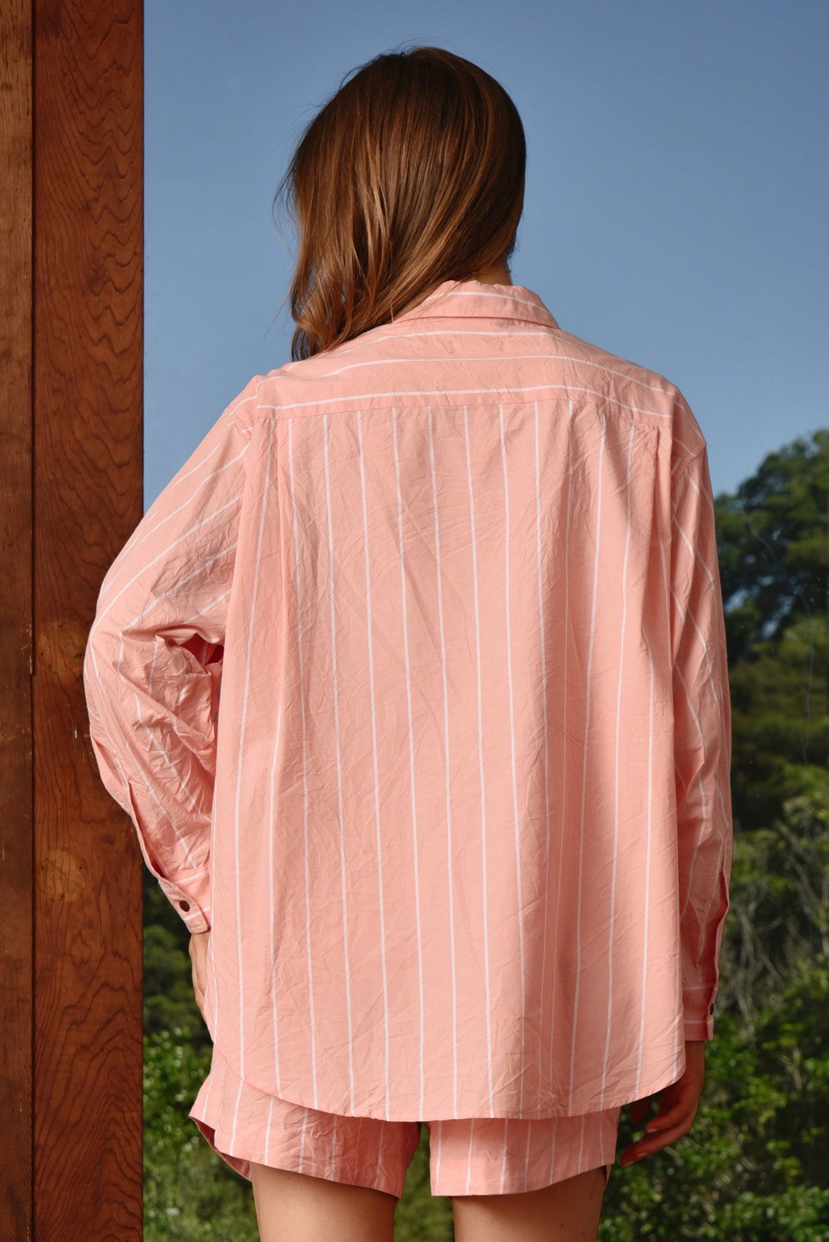 Cooper Just Casually Shirt - Peach Stripe