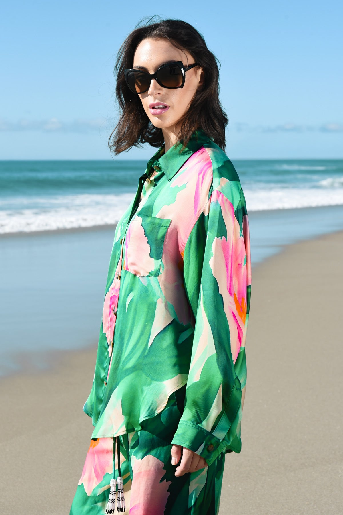 Cooper Just Casually Shirt - Green Floral