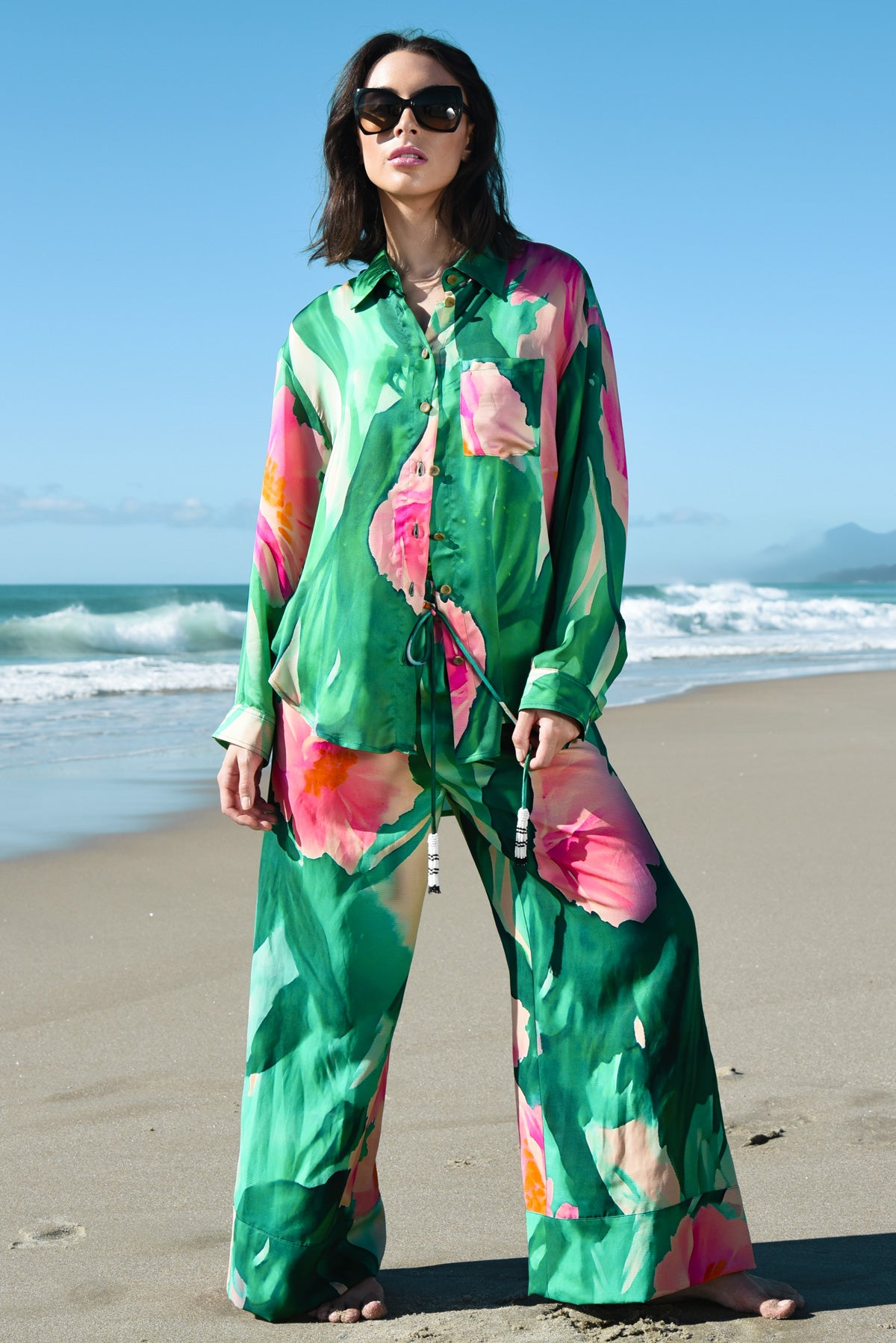 Cooper Just Casually Shirt - Green Floral