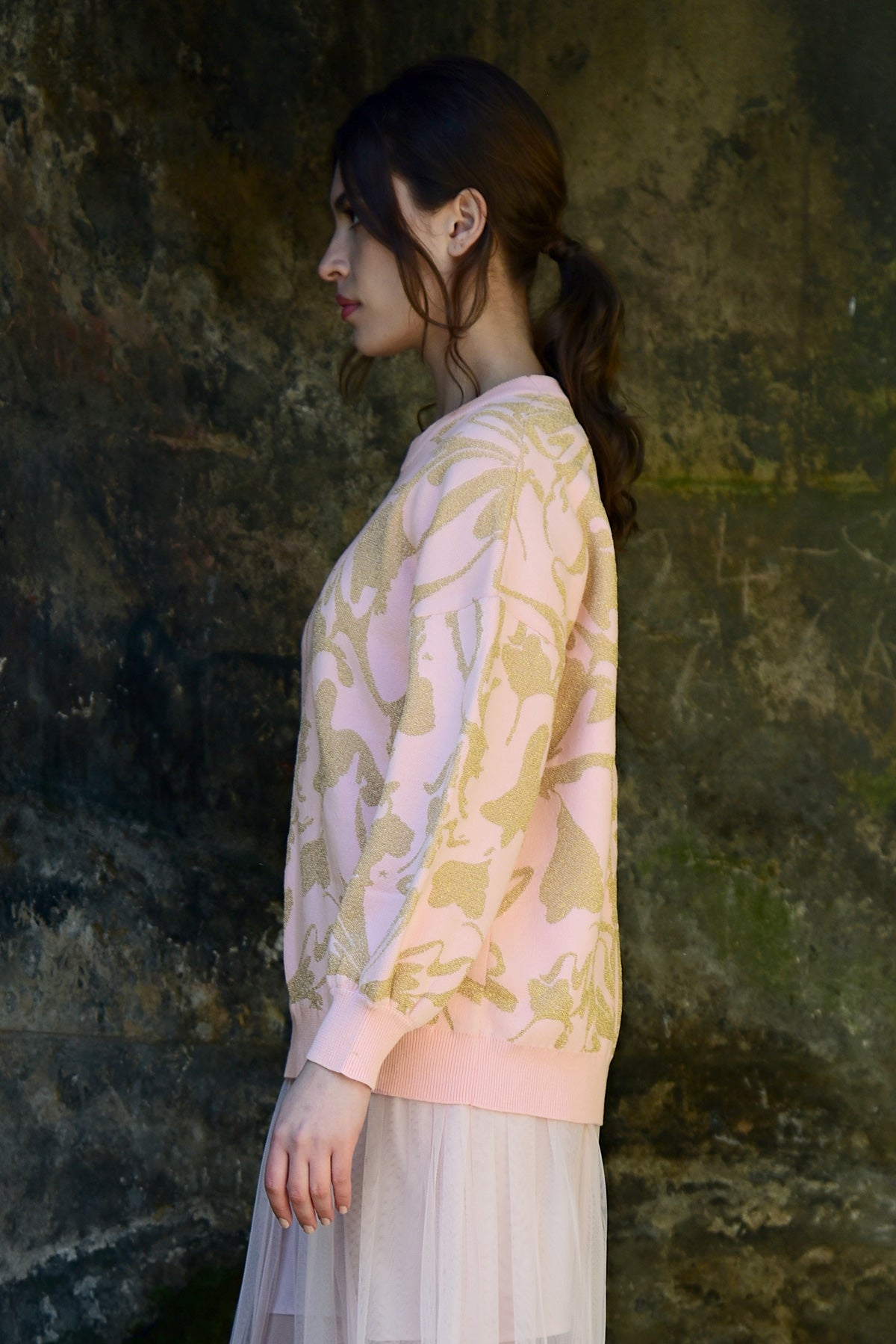 Coop Make Knit Happen Sweater - Pink/Gold