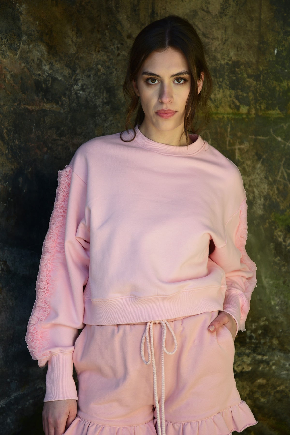 Coop Ruffle Game Sweatshirt - Pink