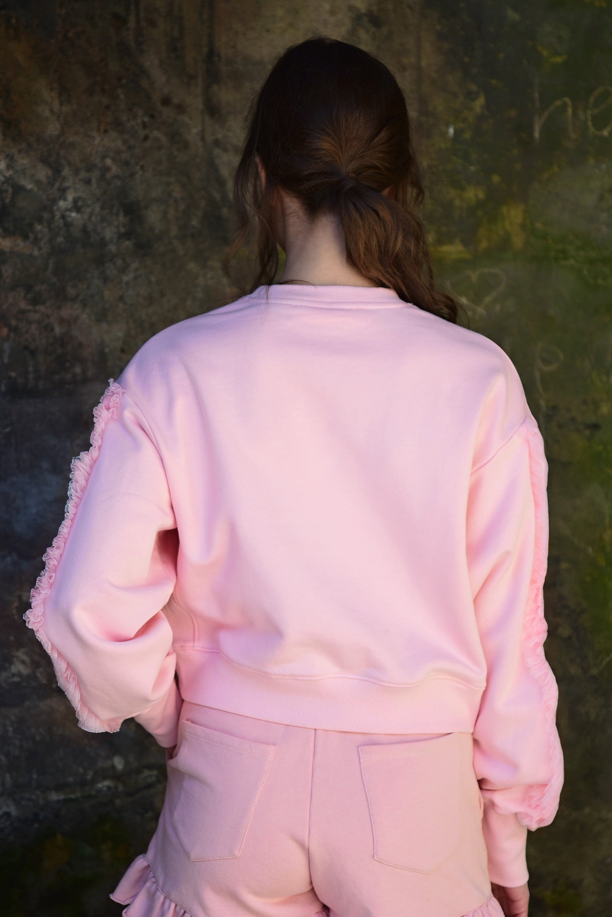 Coop Ruffle Game Sweatshirt - Pink