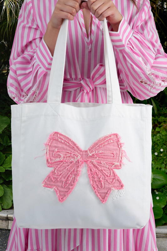 Coop The Bold & The Bowtiful Bag - White & Pink