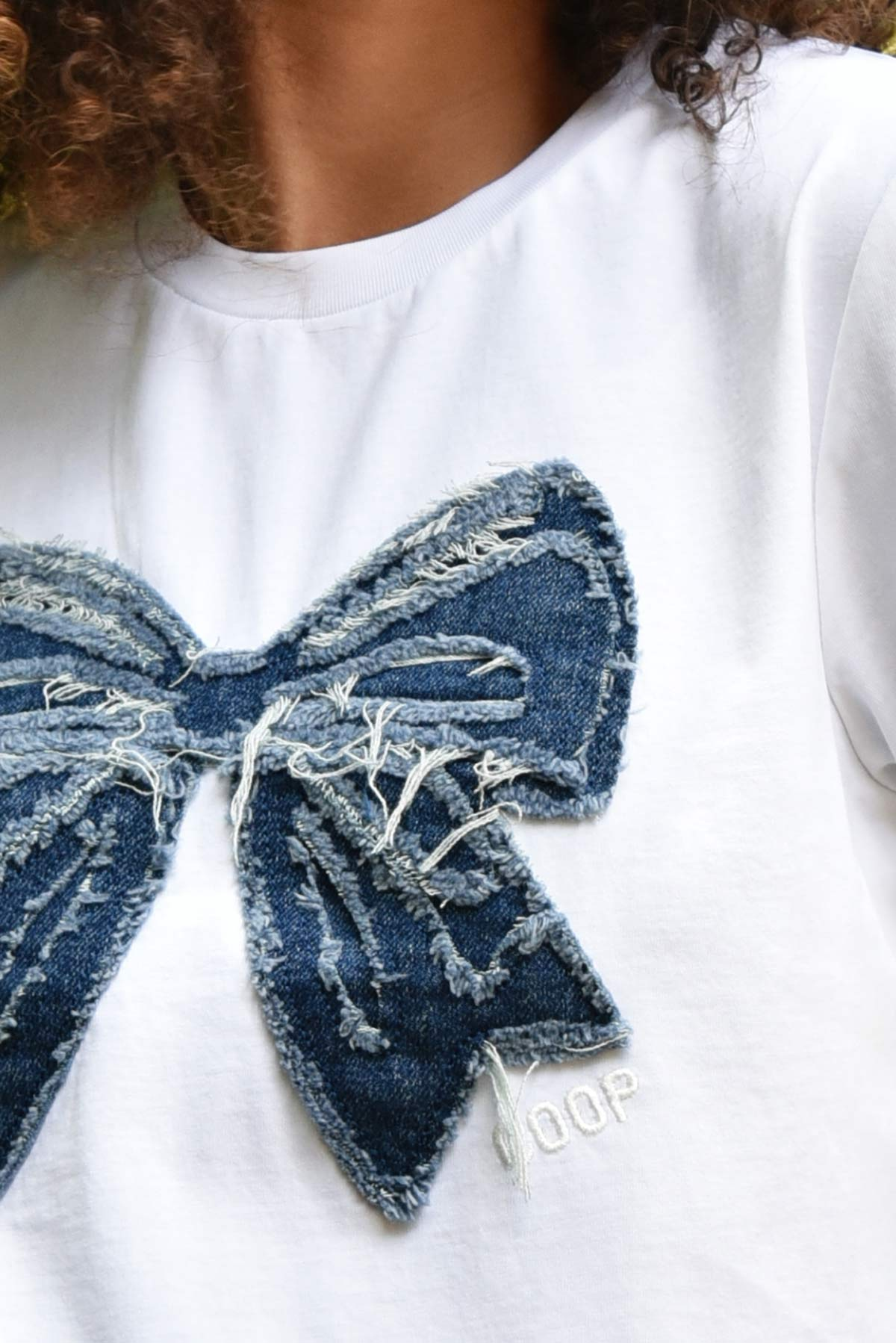 Coop Simply Bowtiful T-Shirt - White & Denim