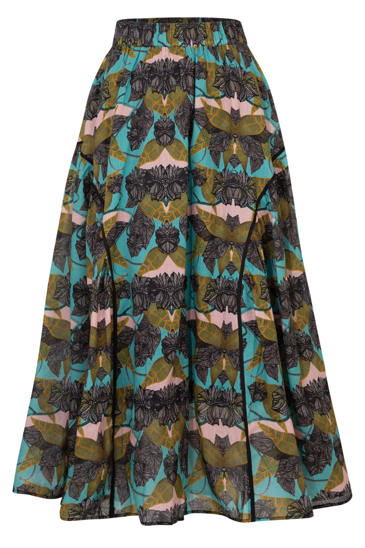 Coop Over Arching Skirt - Blue & Olive