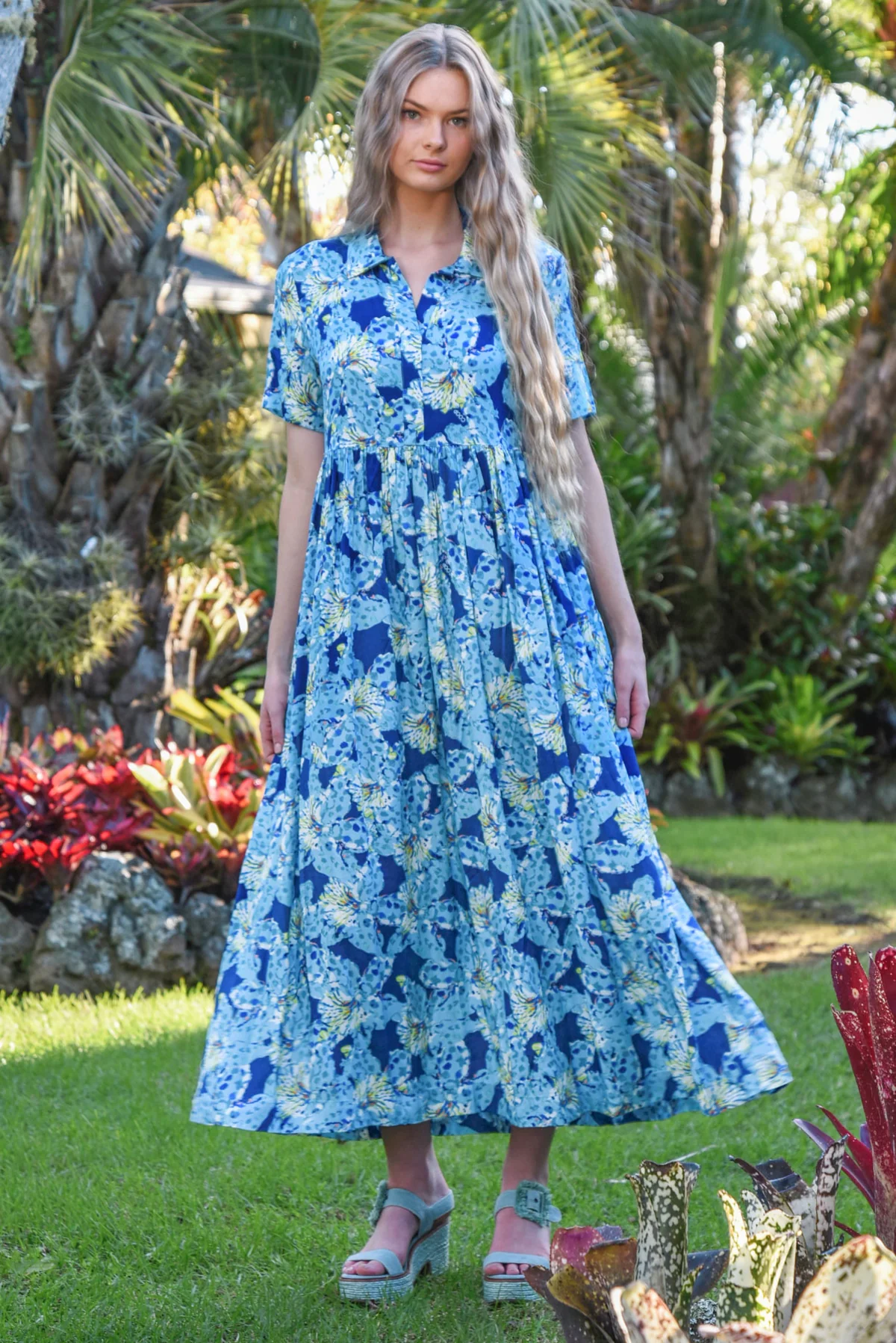Coop Pretty In Print Dress - Blue