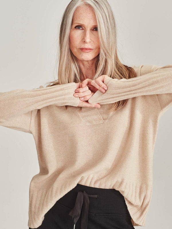 Caroline Sills Cosette Cashmere Sweater - Brown Sugar