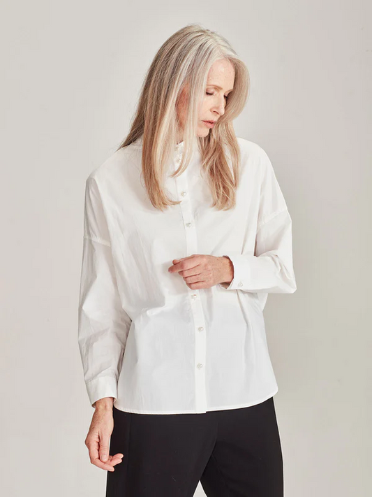 Caroline Sills Margot Poplin Shirt - White