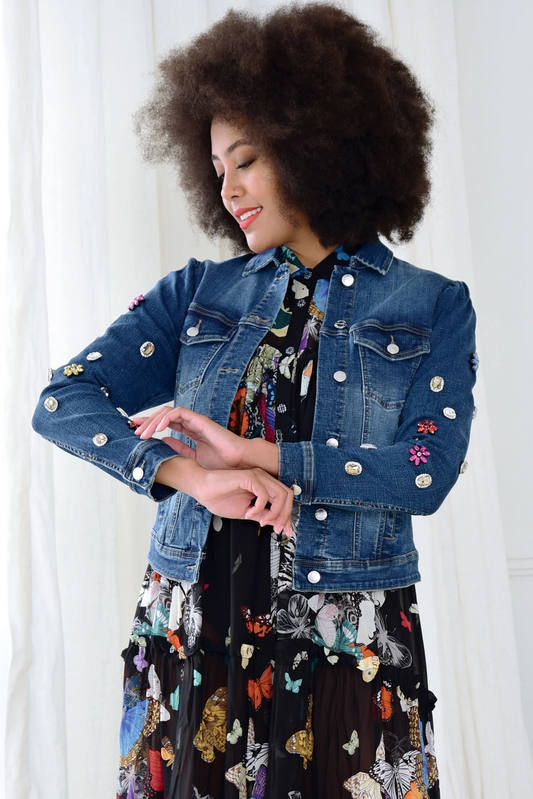 Curate Back to Cool Jacket - Denim Jewels