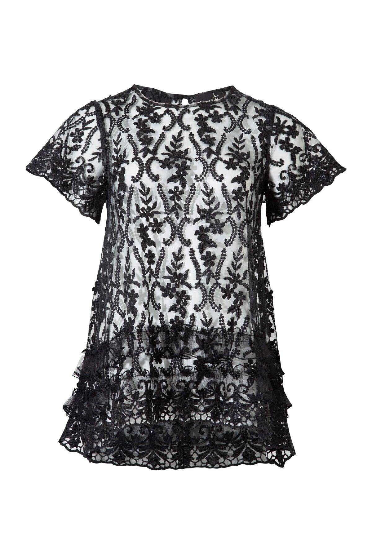 Curate Drink, Bling + Be Merry Top - Black Sequin