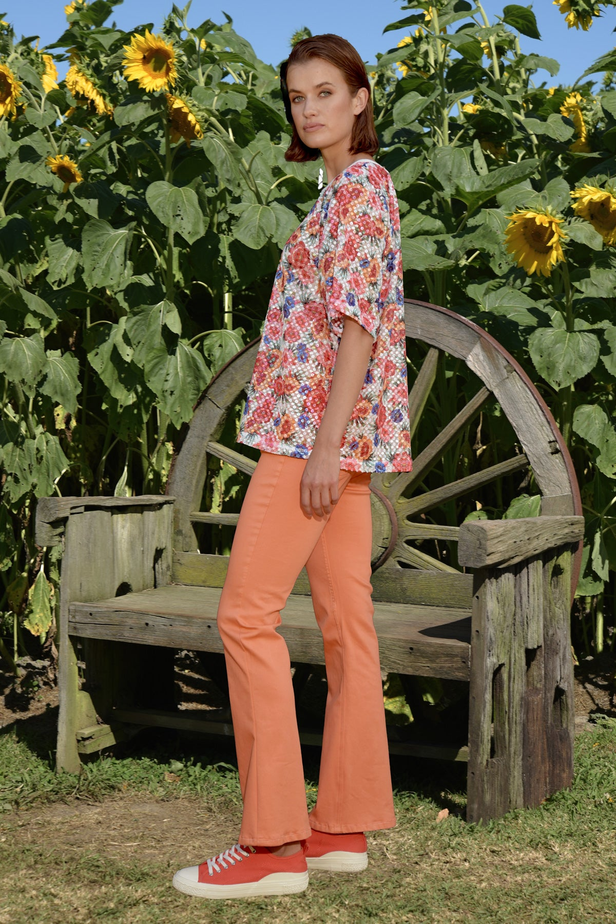Curate Smile Wide Jean - Orange