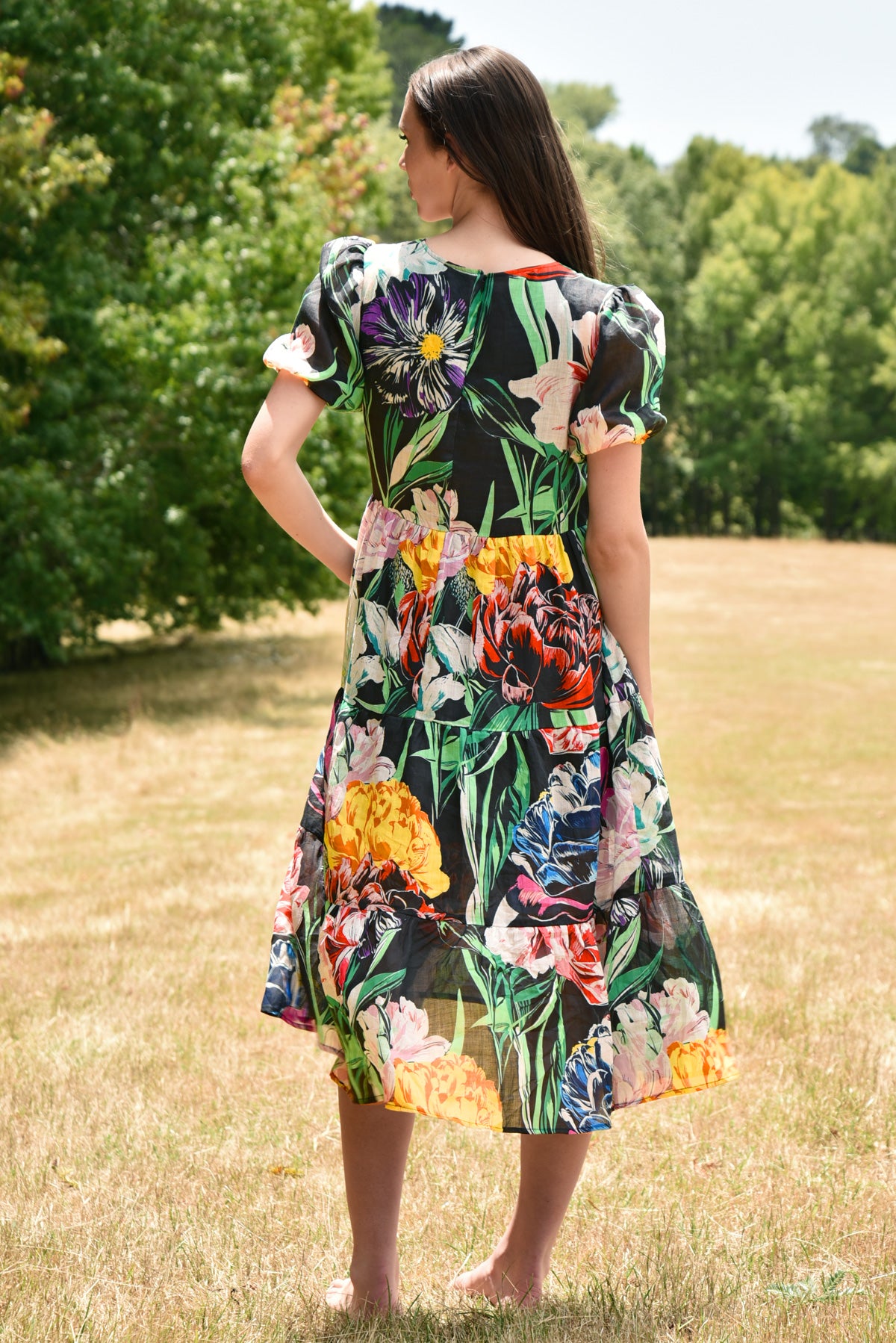Curate Dreaming of Spring Dress - Black Floral