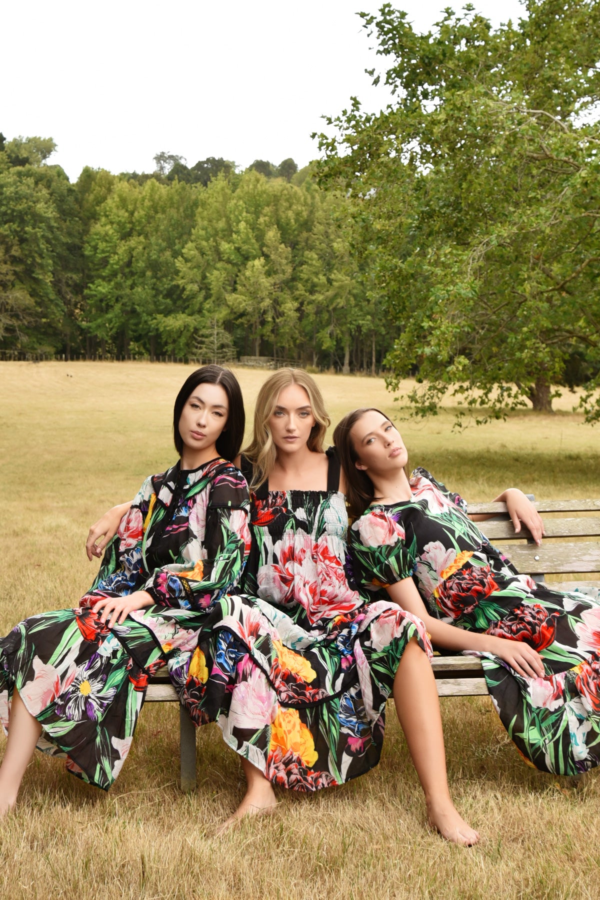 Curate Dreaming of Spring Dress - Black Floral