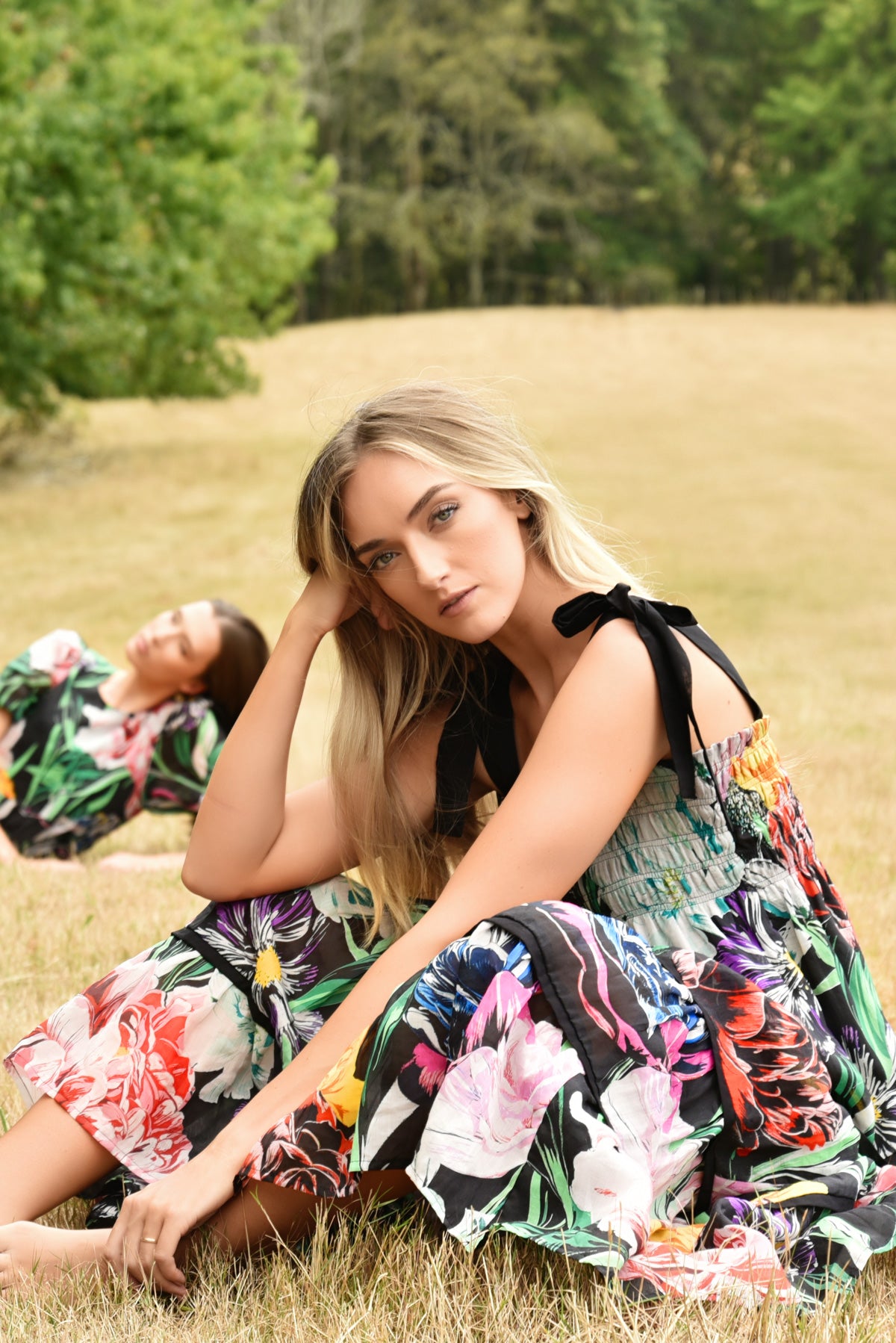 Curate Let's Start Over Dress - Black Floral