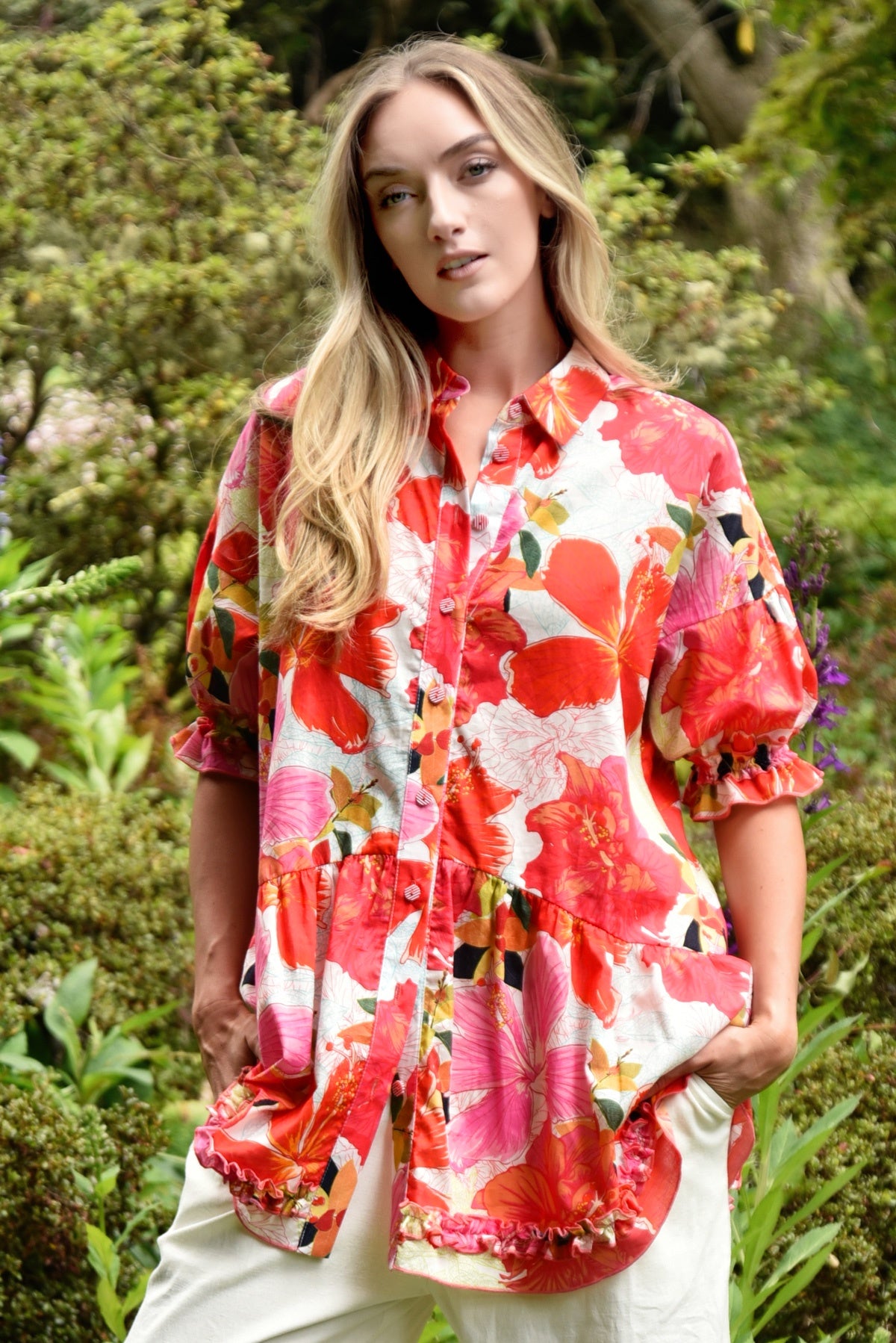Curate Make The Cut Top - Pink Floral