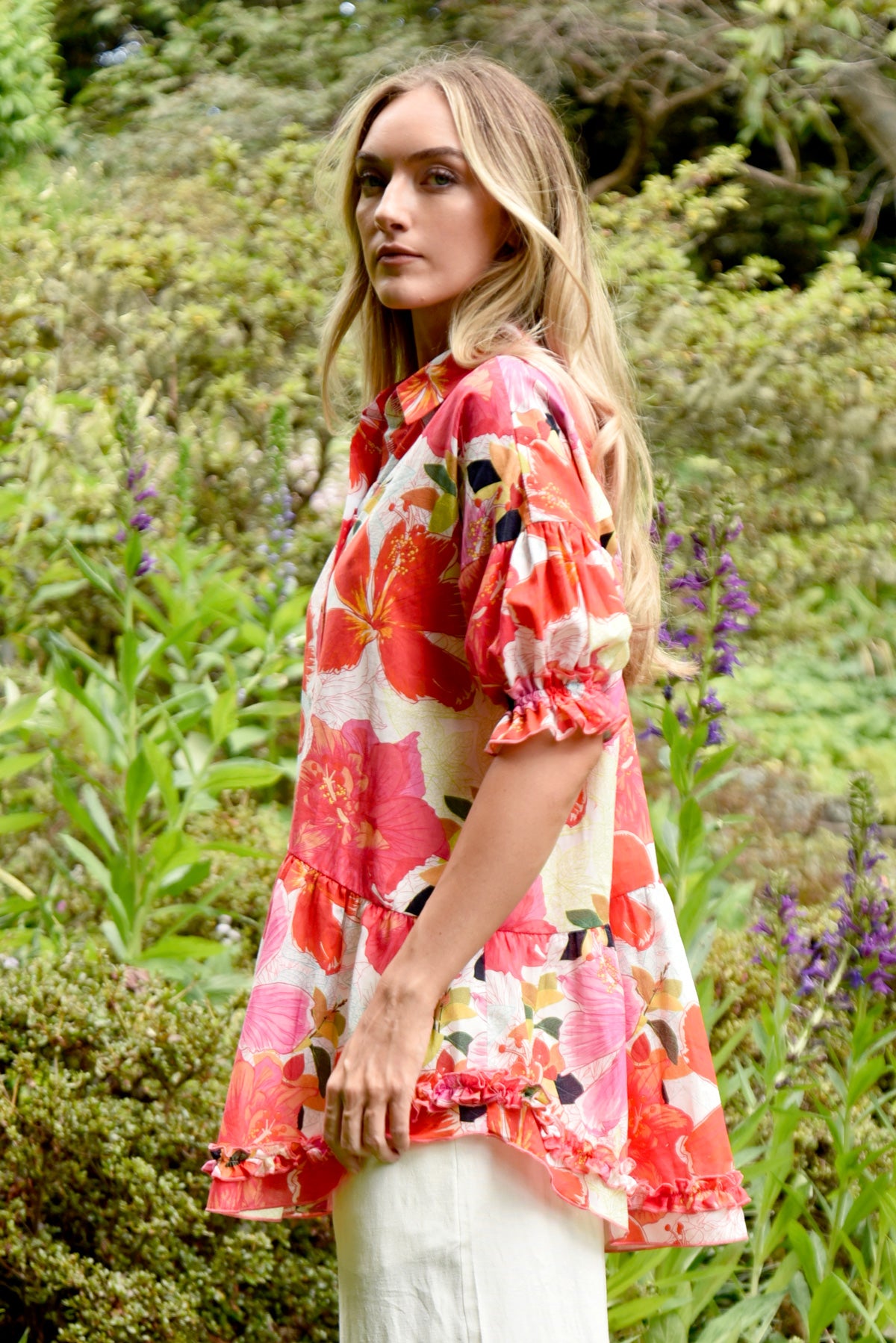 Curate Make The Cut Top - Pink Floral