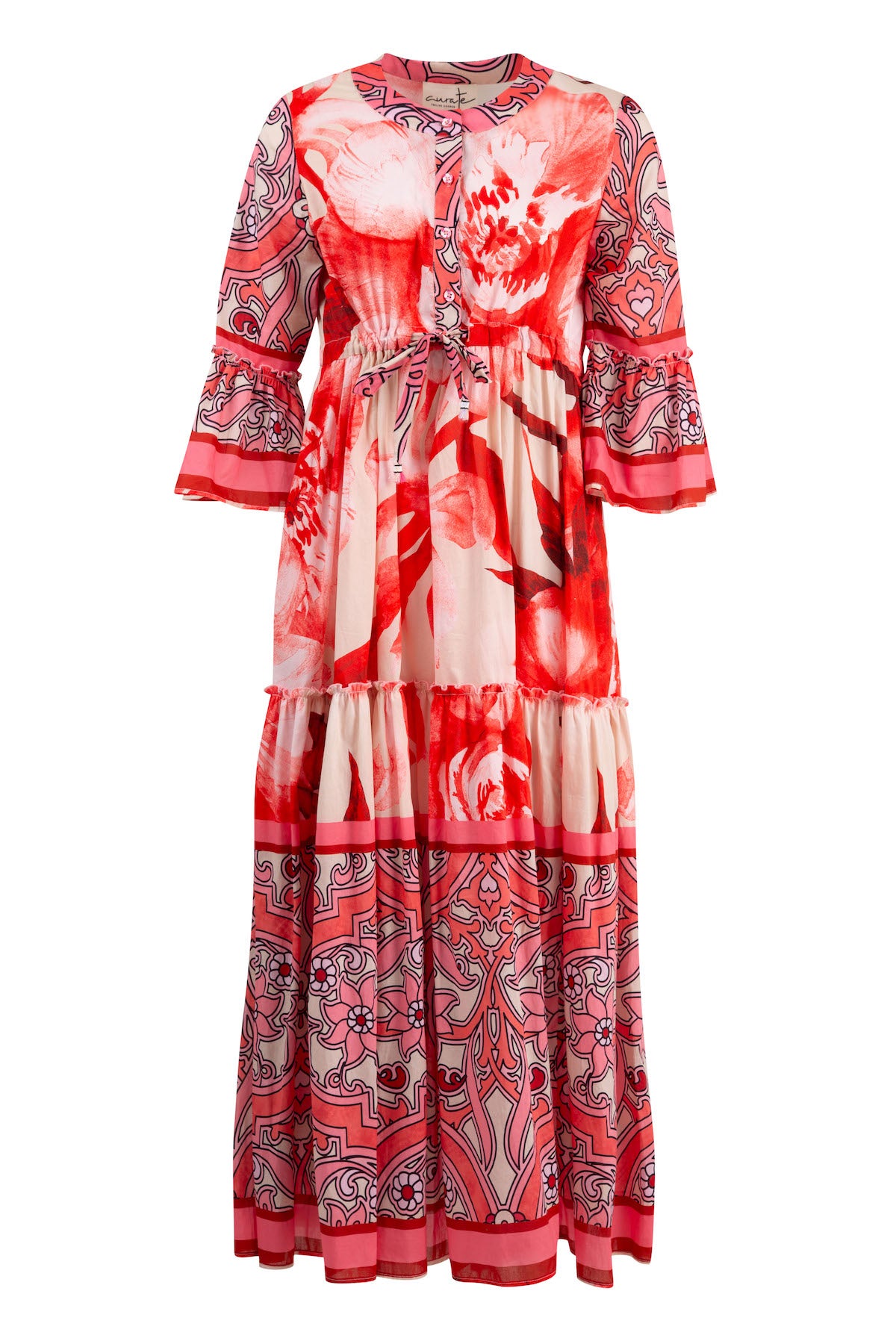 Curate Sweet Escape Dress - Pink Border