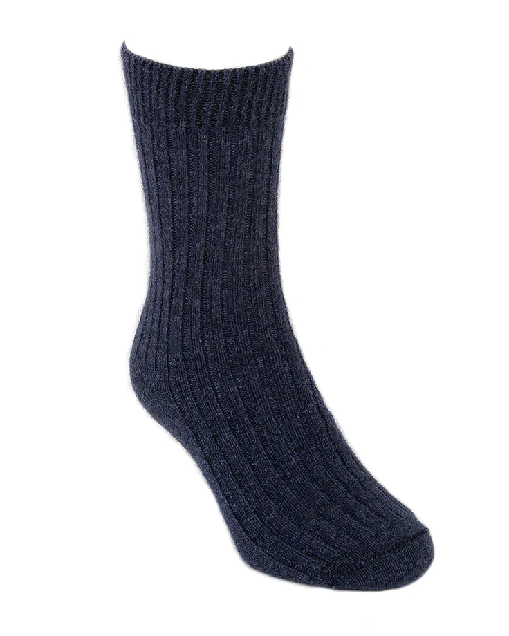 Lothlorian Possum Rib Sock - Denim