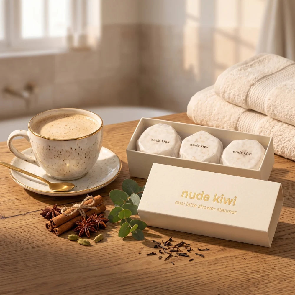 Nude Kiwi Shower Steamer 3pk - Chai Latte