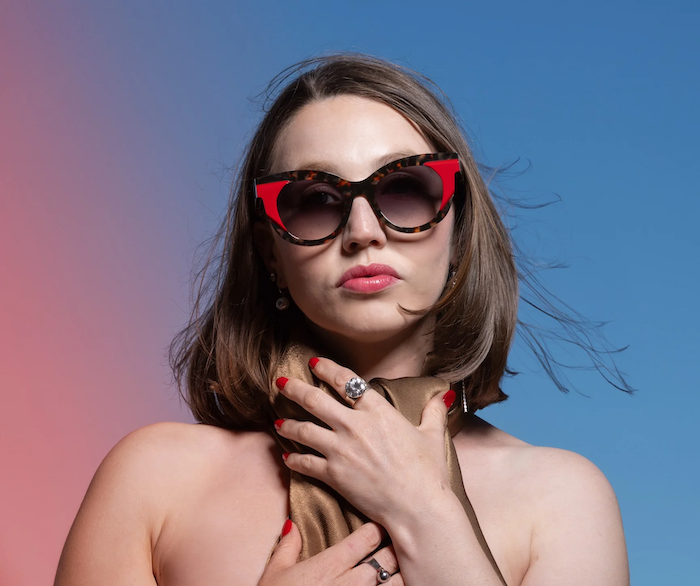 (Copy) Happy To Sit On Your Face Croupier Sunglasses - Red