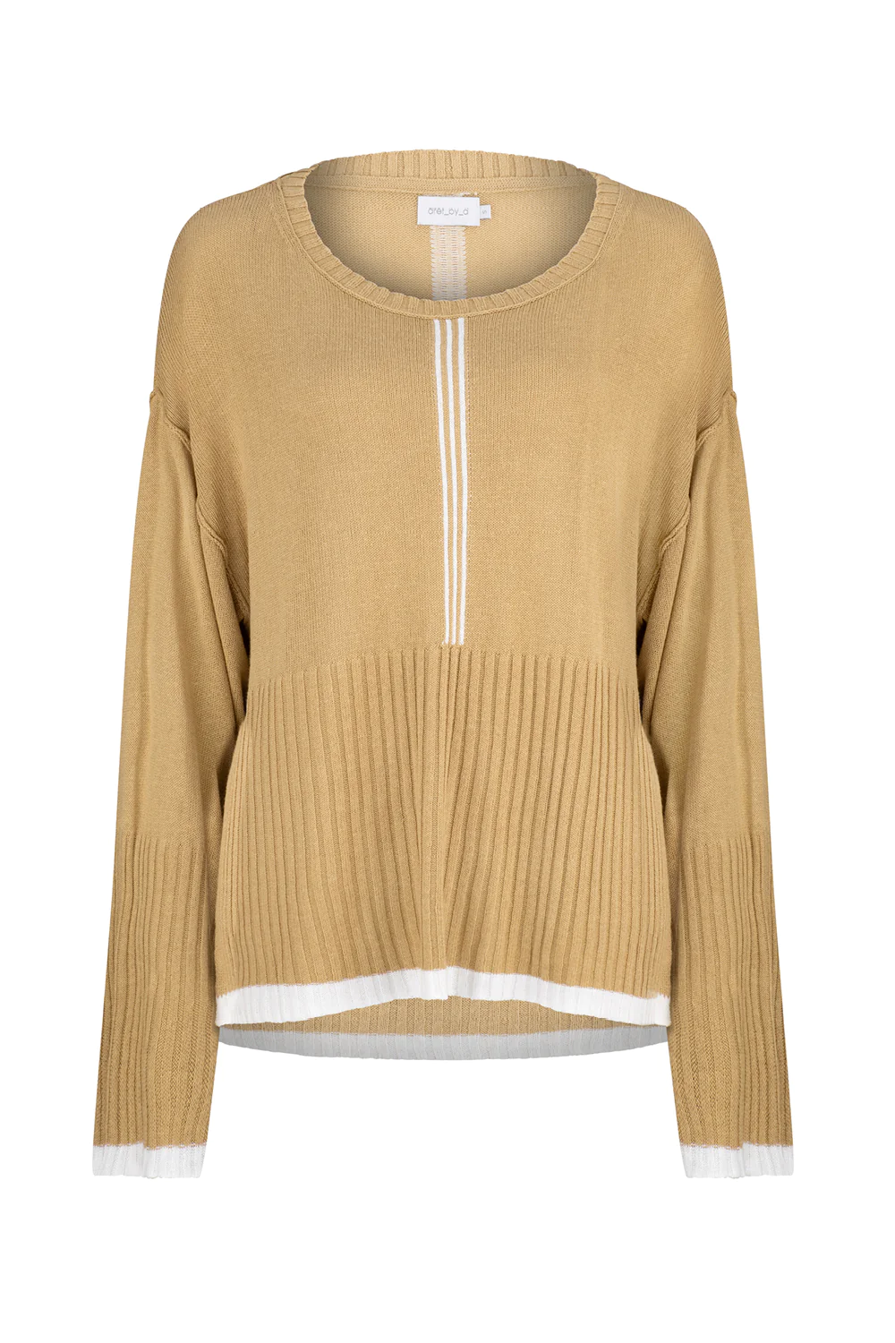 Dref By D Obsess Jumper - Gold/Ice Cream Stripe