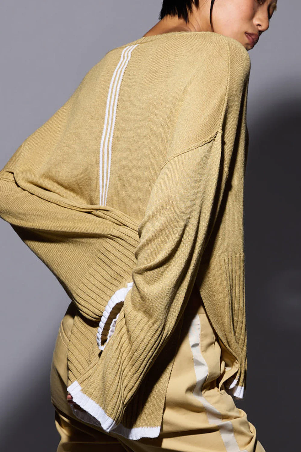 Dref By D Obsess Jumper - Gold/Ice Cream Stripe