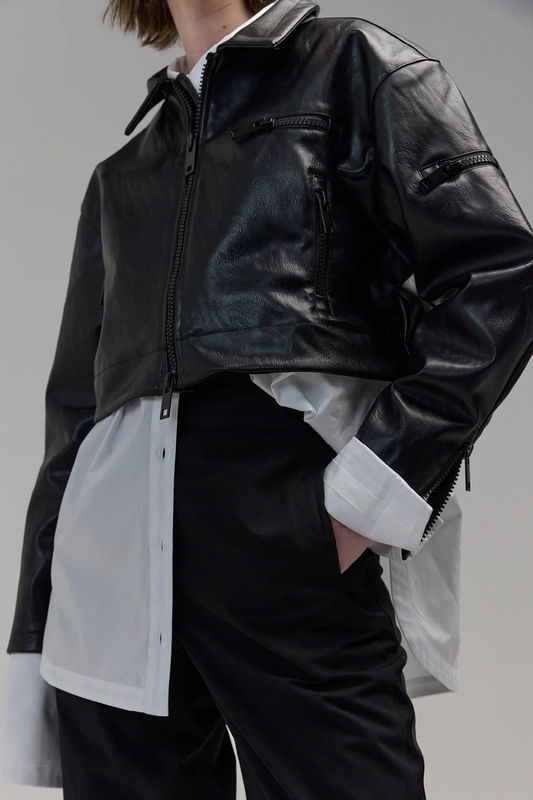 Dref By D Onyx Faux Leather Jacket - Black
