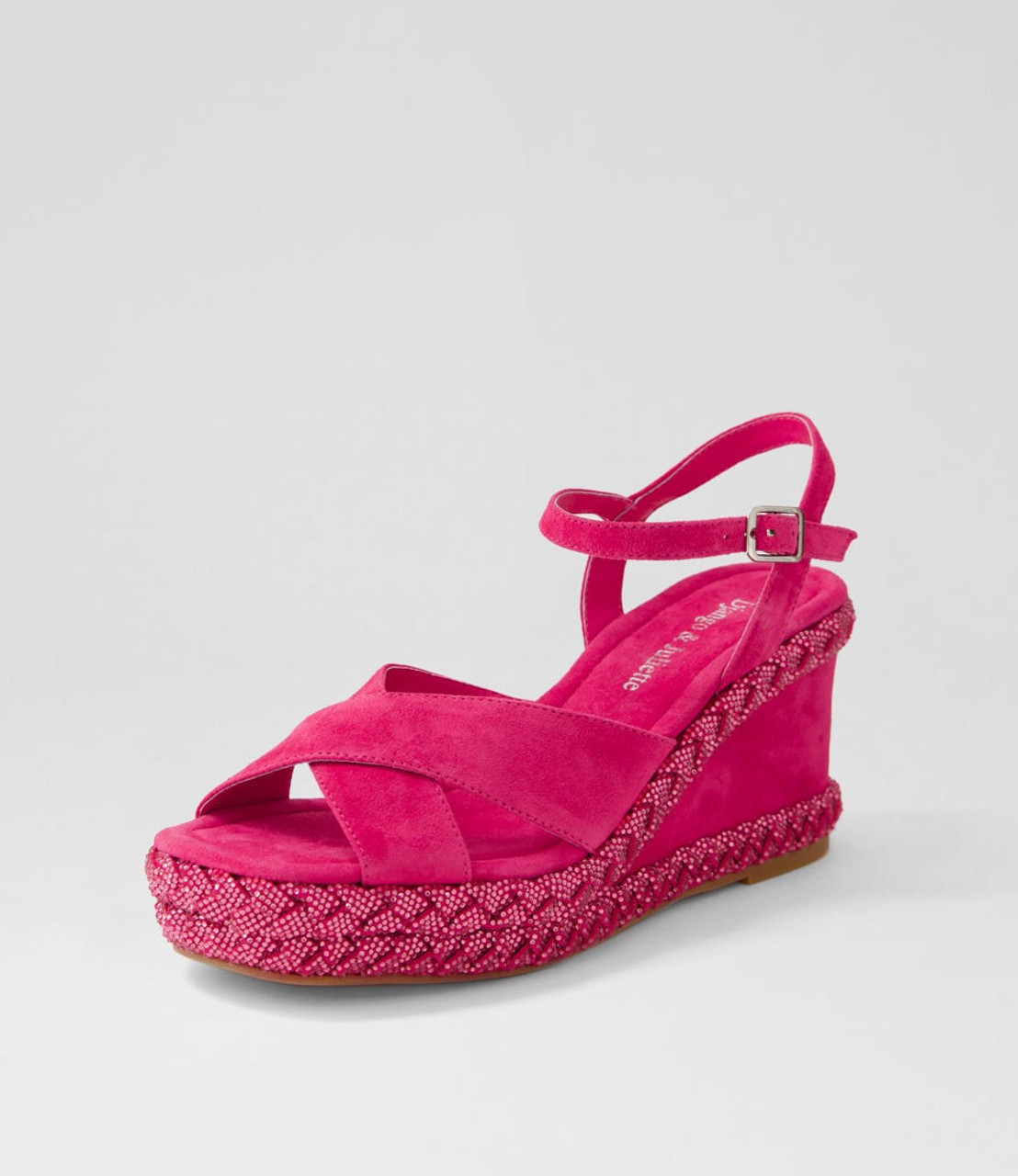 Django & Juliette Valrae Suede Sandals - Fuchsia