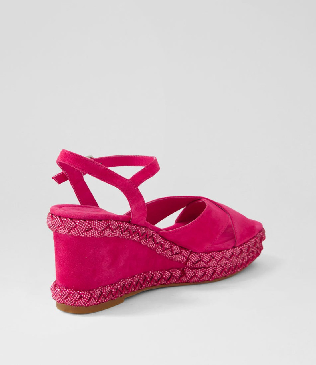 Django & Juliette Valrae Suede Sandals - Fuchsia